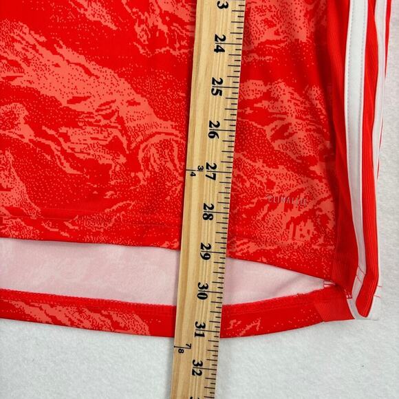 Adidas ClimaLite Pullover Tee Shirt Long Sleeve Orange Print Men's Size S - Picture 7 of 8